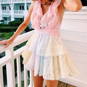 Loveshackfancy rainbow dress